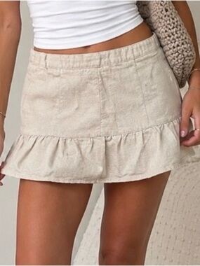 Vintage Y2K Khaki Skirt | Approx. XS / XXS